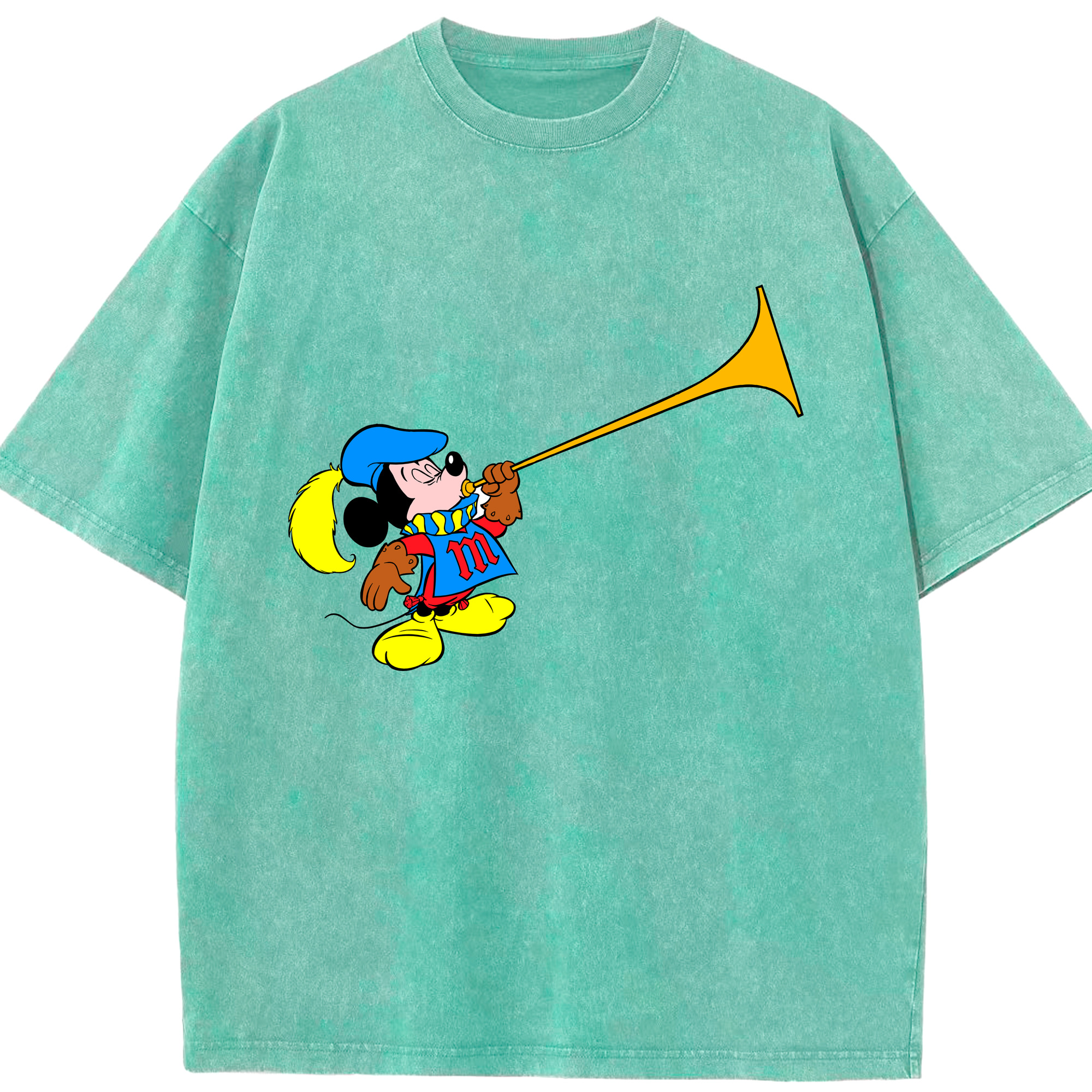 （画像用） ミッキーマウス Mickey Mouse 綿100% ヴィンテージ風 半袖Tシャツ（フロントプリント）
